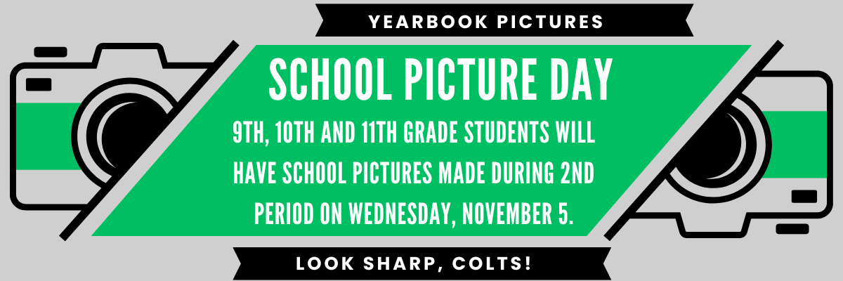 Hello Yearbook picture day is Monday Nov. 11 and Id very much appreciate it if you could post this graphic on the school socials website and marquee. Thank you EM 2