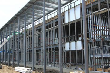 Workman classroom addition construction
