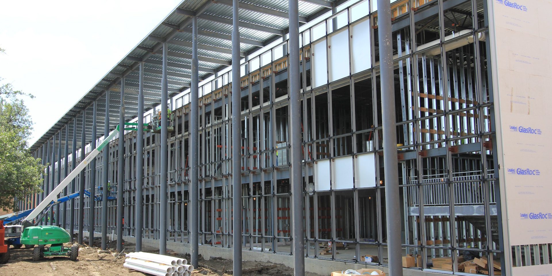 Workman classroom addition construction