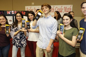 Students at the 2017 TI Grant Showcase
