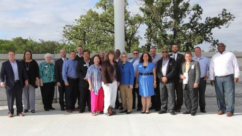 CBOC poses for a photo at the Jones Academy Outdoor Performance Area