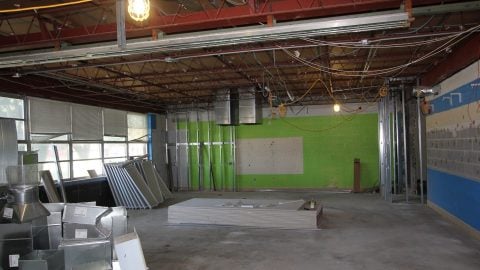 Classroom under construction at Thornton Elementary