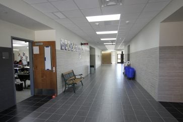 Hallway in new Boles addition