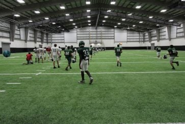 Football practice in the AHS MAC
