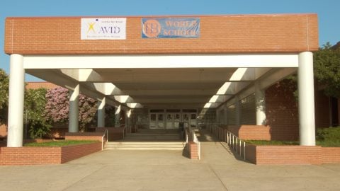 Bowie High School front entrance