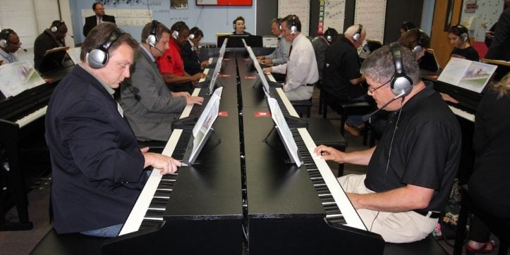 CBOC members try out Corey's piano lab