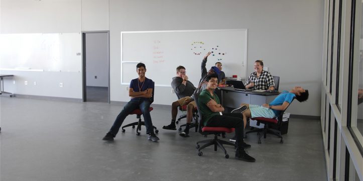 Students in one of the new CTC classrooms