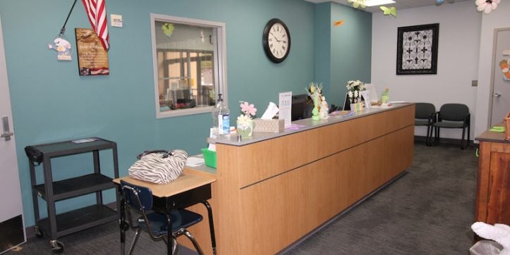 Farrell's renovated reception area