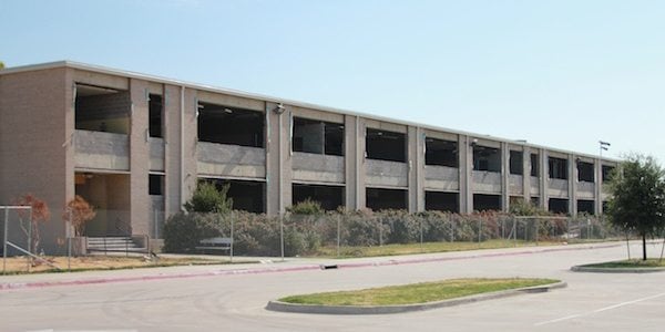 Hutcheson in the process of demolition