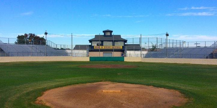 Lamar's new baseball bleachers