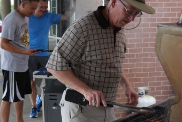 Grilling for the Ousley faculty night