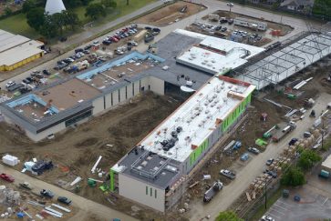 Aerial photo of Peach Elementary