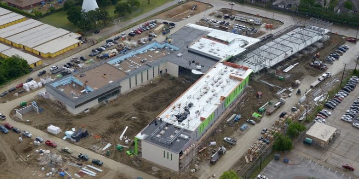 Aerial photo of Peach Elementary