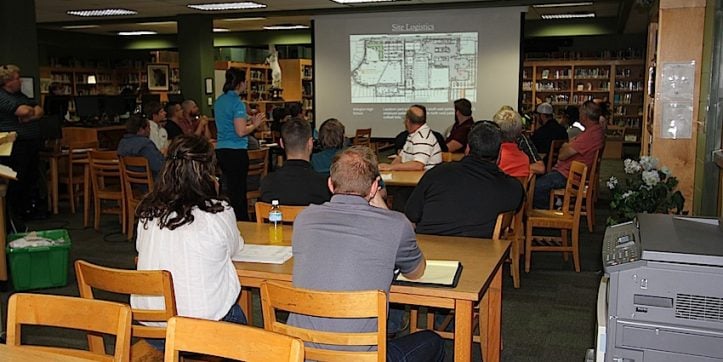 Pre-bid meeting at Arlington High School