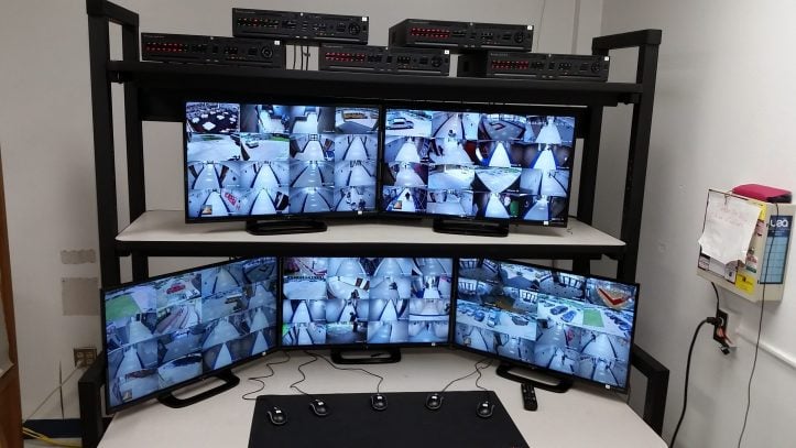 New security camera displays at Sam Houston High School