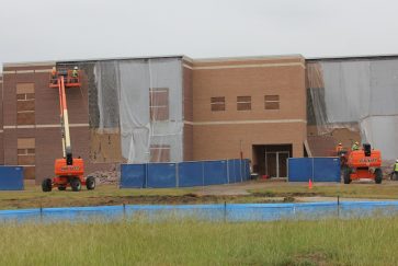 Demolition underway in preparation for construction of the new addition