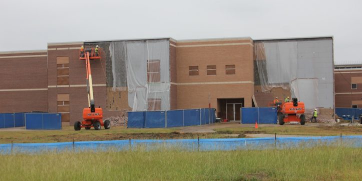 Demolition underway in preparation for construction of the new addition