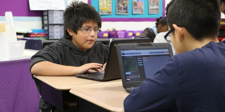 Students using laptops