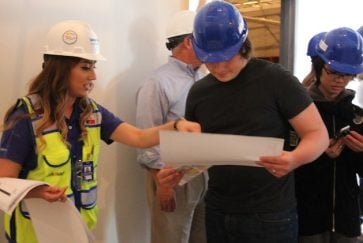 Students tour the CTC under construction