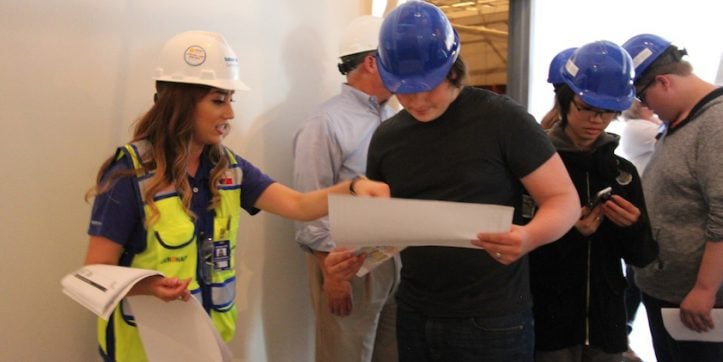 Students tour the CTC under construction