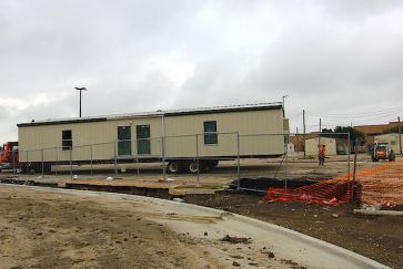 Portable classrooms being removed from Workman Junior High