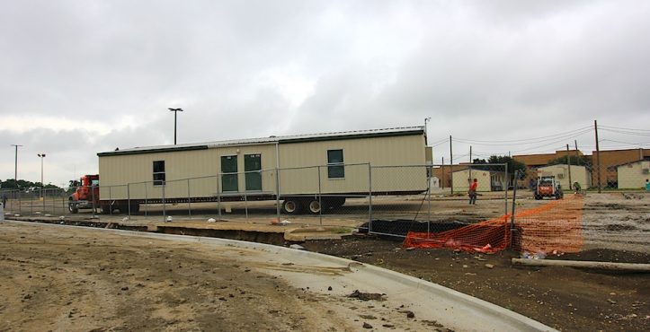 Portable classrooms being removed from Workman Junior High