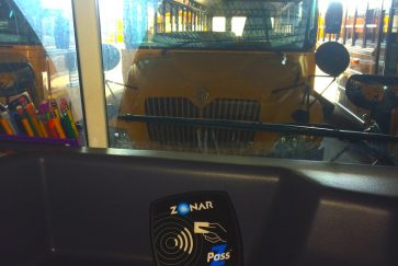 Zonar reader in AISD bus