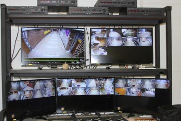 New security camera display at Bowie High School