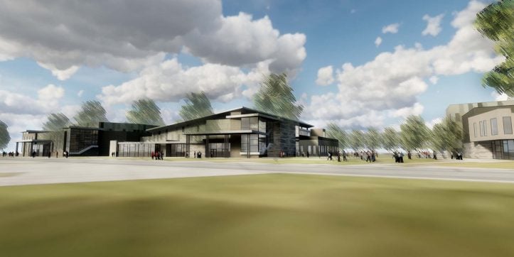 Athletics Complex exterior concept schematic design