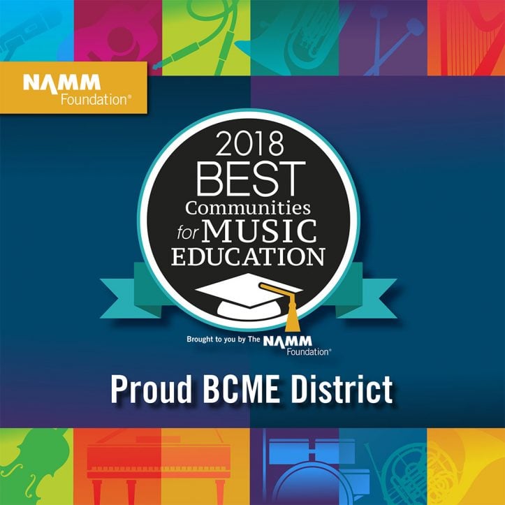 2018 logo for for Best Communities for Music Education