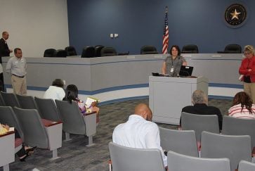 Pre-bid meeting in the AISD board room for HUB consulting services