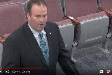 Screenshot from video of the CBOC's presentation to the AISD Board of Trustees