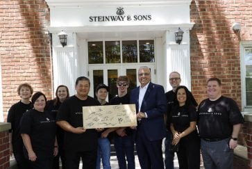 Dr. Cavazos and fine arts staff visit Steinway