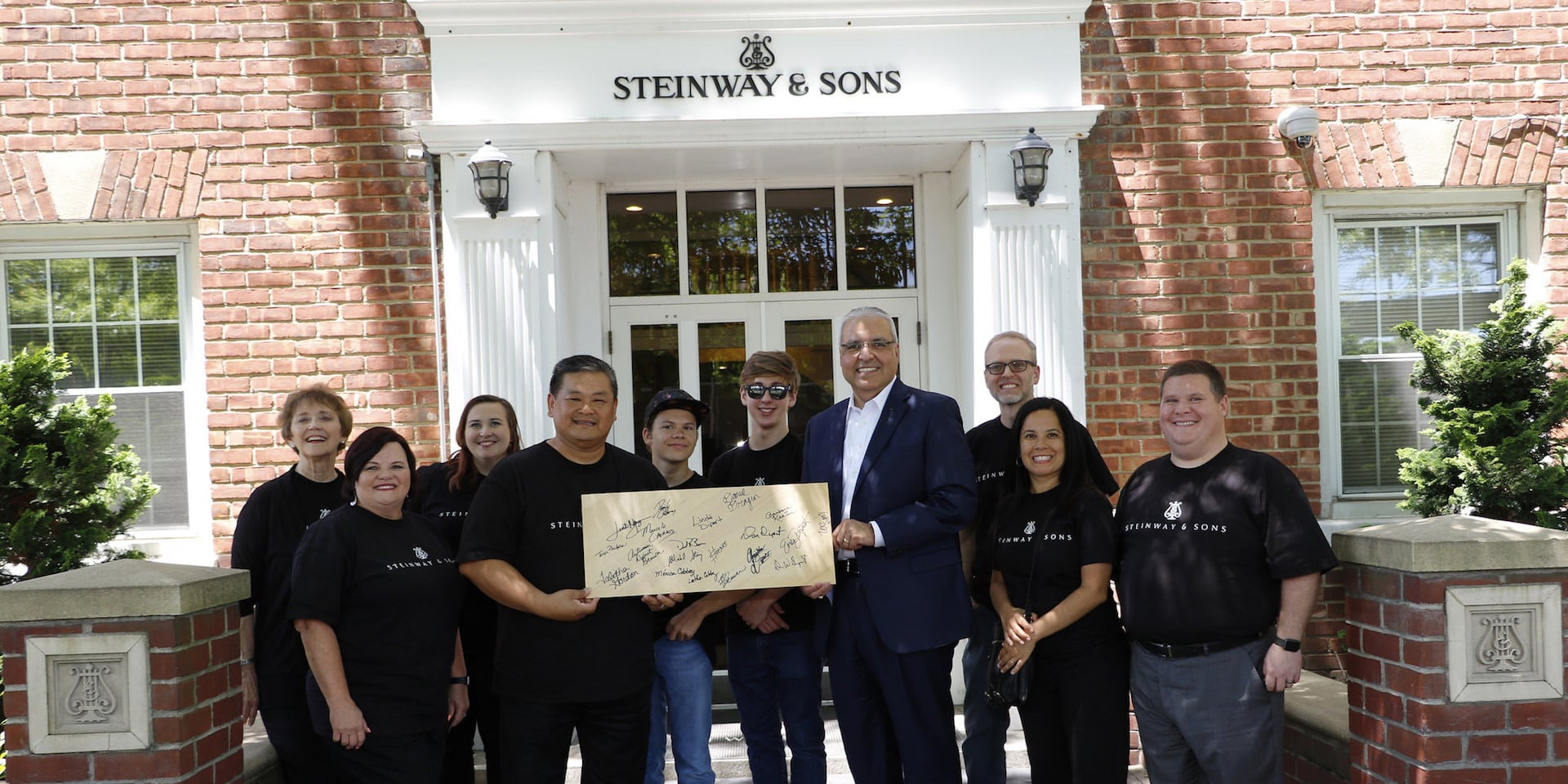 Dr. Cavazos and fine arts staff visit Steinway