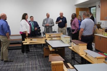 CBOC tours Crow Elementary bond word