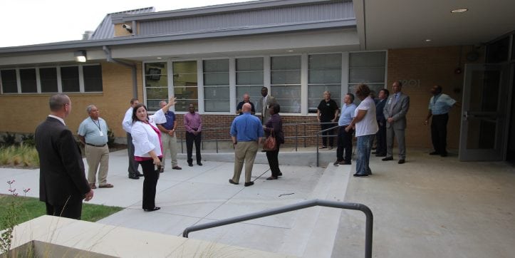 CBOC tours Crow Elementary bond word