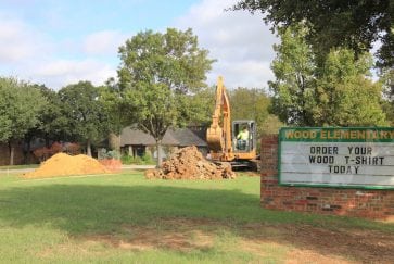 Construction beginning at Wood Elementary to move utility line