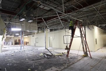 Demolition at the future Arlington College and Career High School