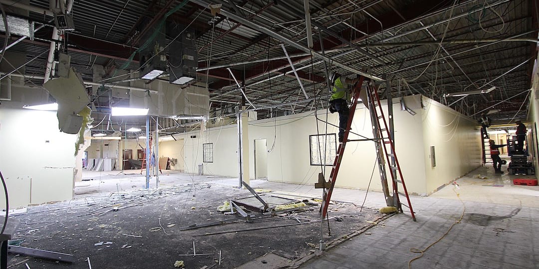 Demolition at the future Arlington College and Career High School