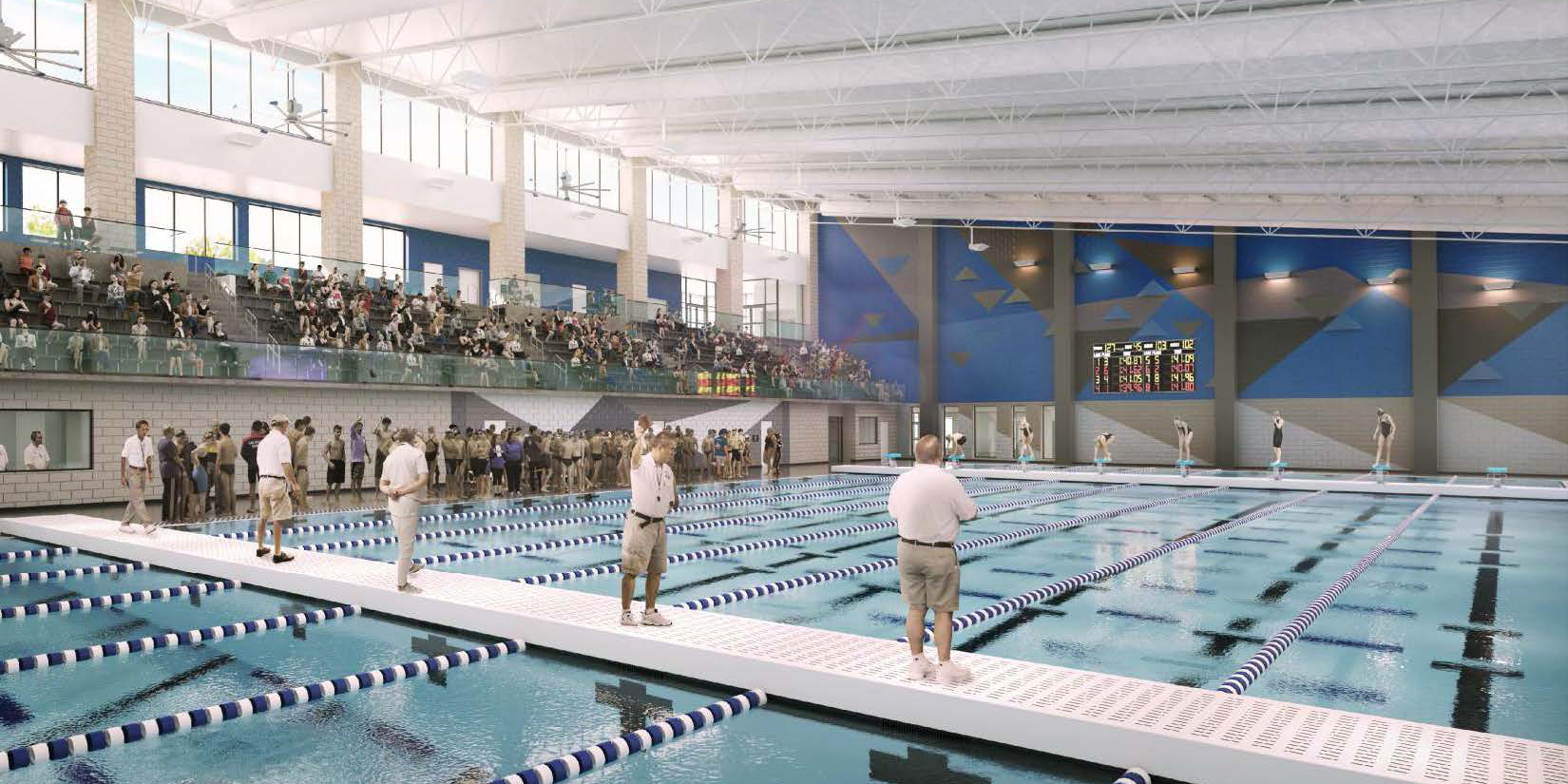 Rendering of AISD natatorium