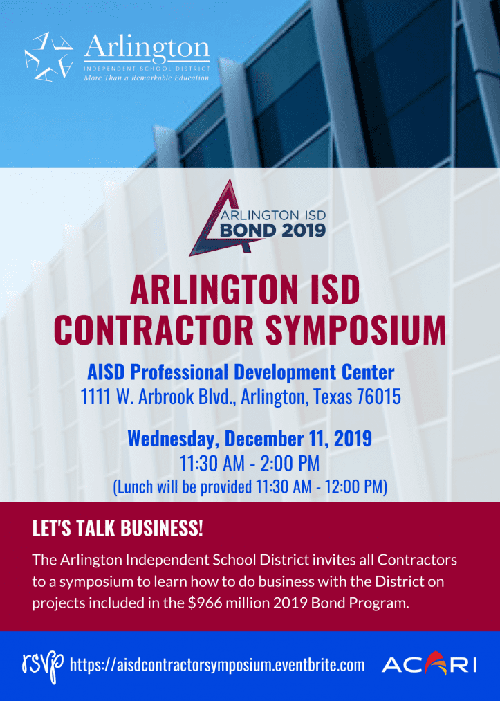 AISD Contractor Symposium flier