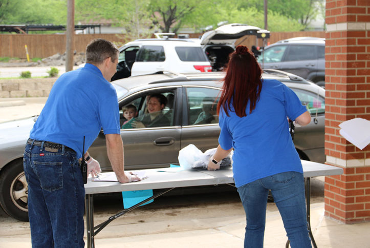 Device pickup at Blanton Elementary