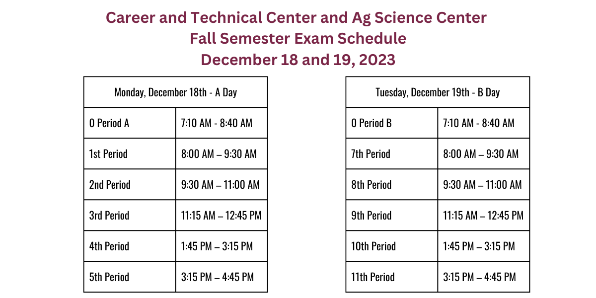 exam schedule 1