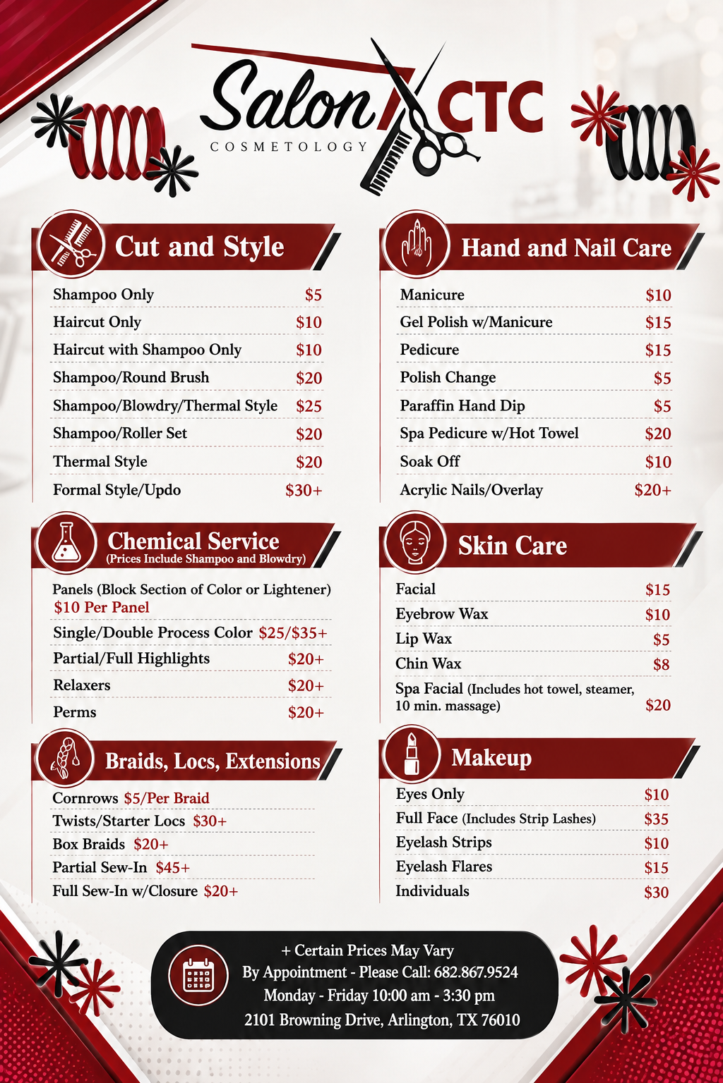 salon services