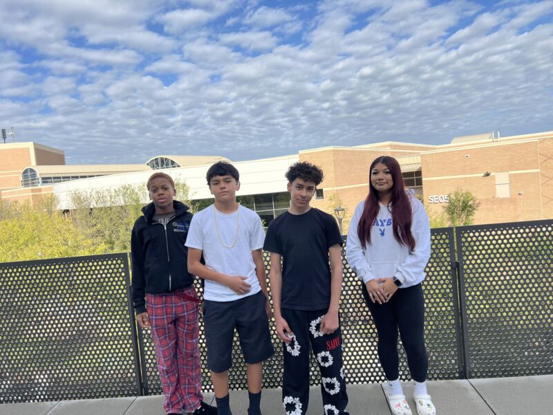 Image for the Tweet beginning: Lamar PTECH freshman visited TCC