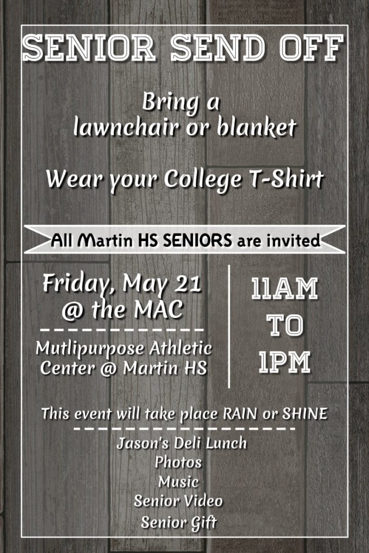 Senior Send-Off is May 21 in the MAC