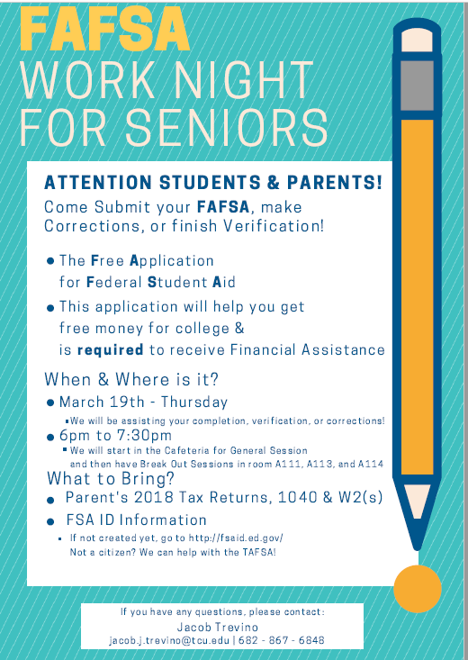 FAFSA & SCHOLARSHIP Work Night