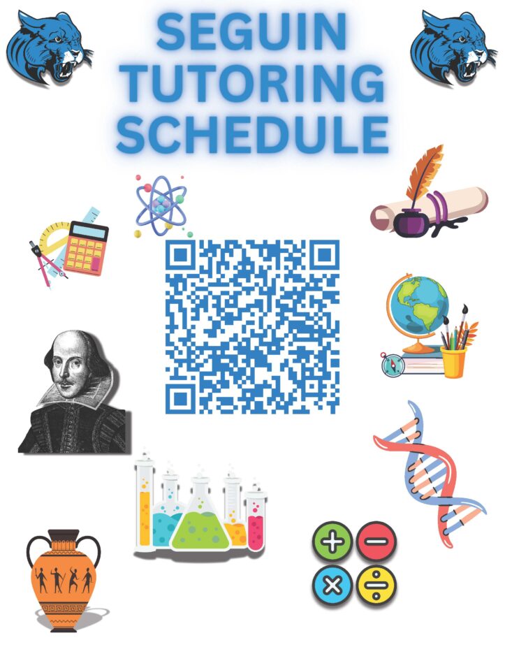 Seguin Tutoring Schedule by Week Flyer