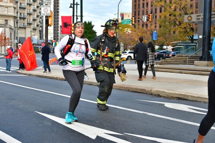 Berry Elementary librarian Carol Hughes runs the Philadelphia Marathon