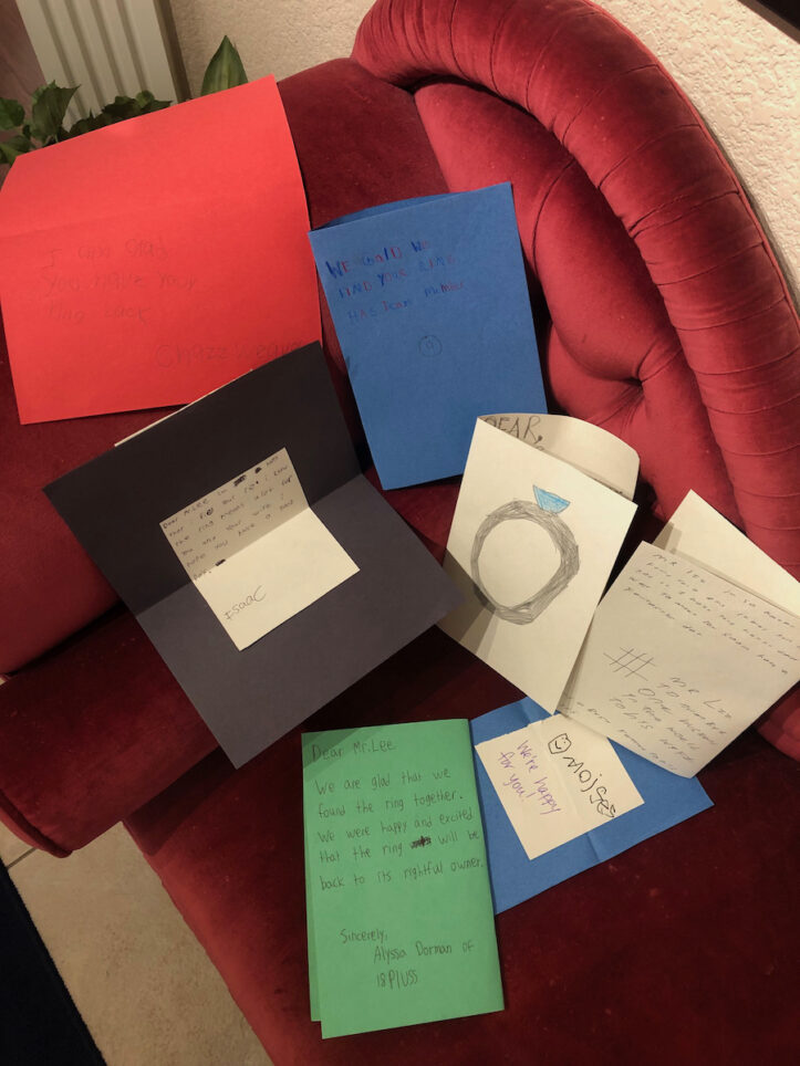 18 PLUSS students find lost wedding ring